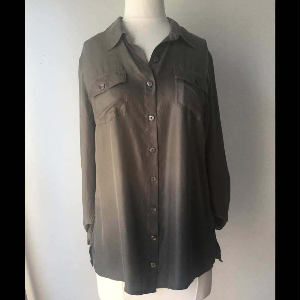 Silk button down shirt